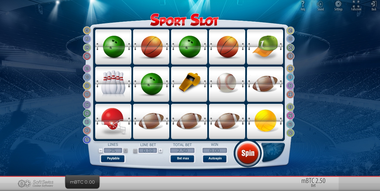 A screenshot of the game play of the BetChain slot machines 