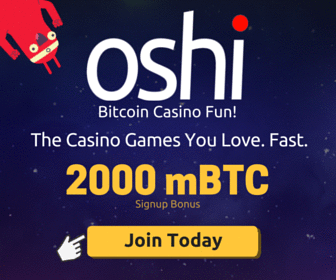 Oshi logo with sign up bonus